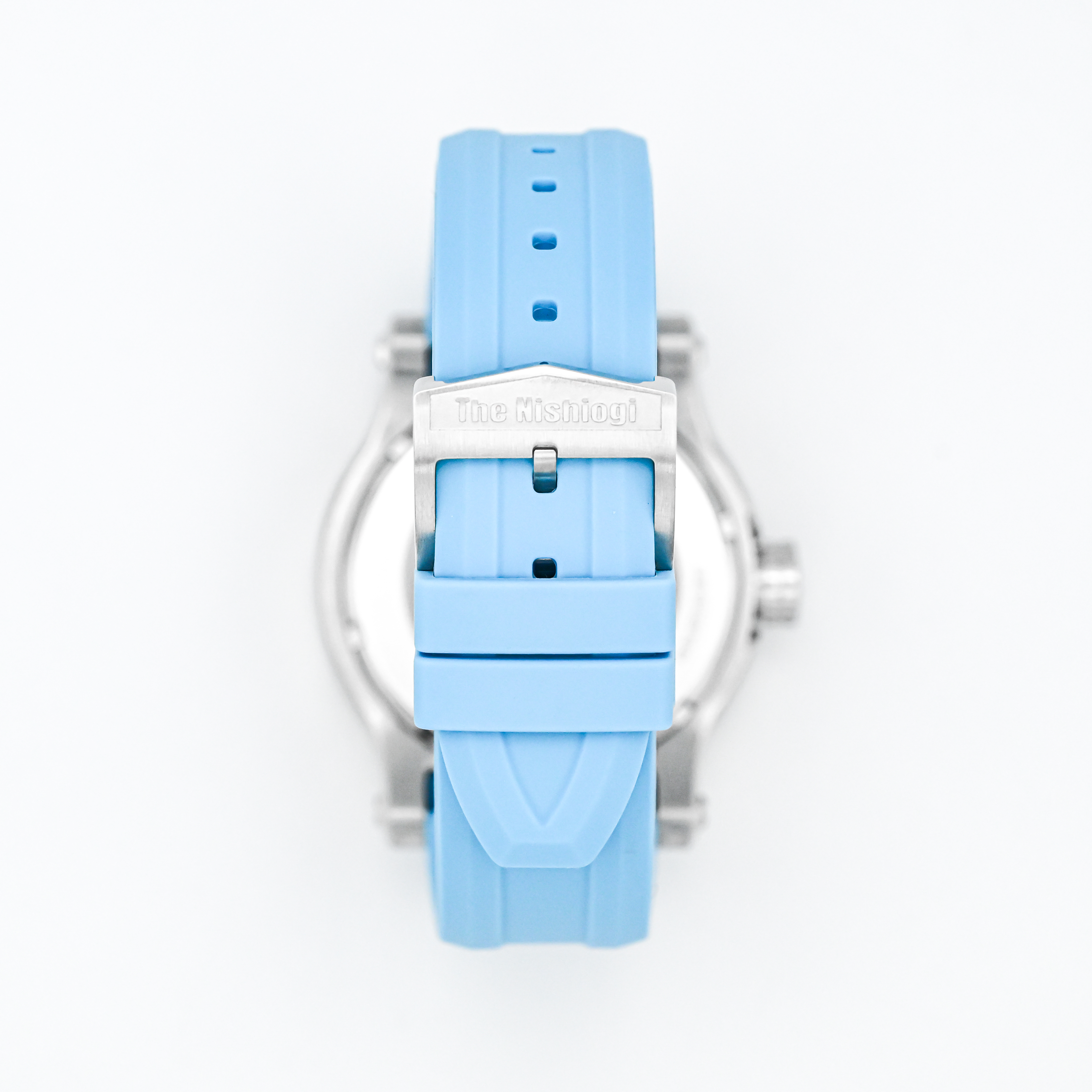 【極美品】The Nishiogi ニシオギ ステンレススチール ホワイトラバー ザ・ニシオギ 腕時計 The Nishiogi 西荻の小窓・白文字盤 – The